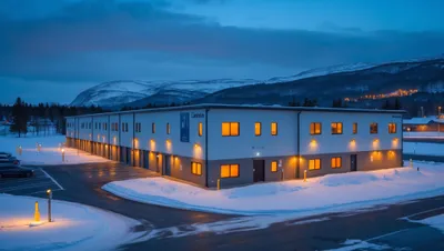 Trygg förrådsanläggning för magasinering i Östersund med bergsutsikt